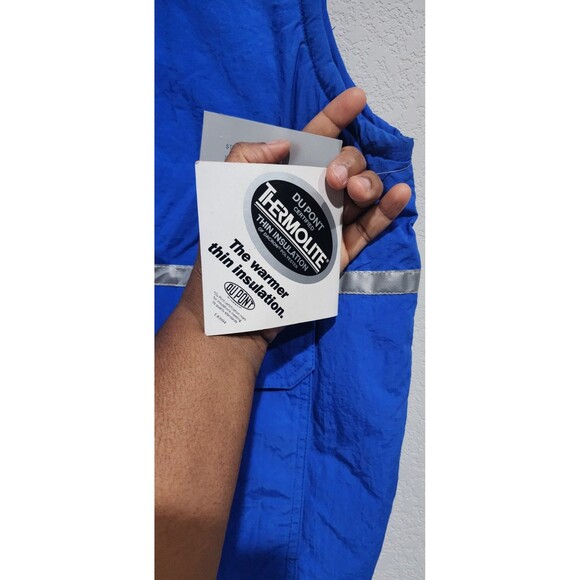 NWT VTG Deadstock MVP Corp Inc Mens L 890 Blue Thermolite DuPont Reflective Vest - Picture 5 of 14